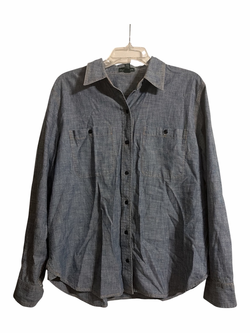 Ralph Lauren Men's Gray Chambray Button-Down Shirt size XL